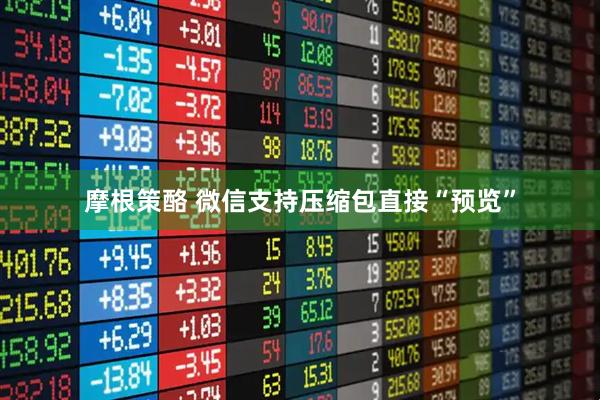 摩根策酪 微信支持压缩包直接“预览”