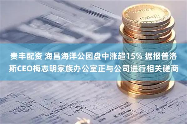 贵丰配资 海昌海洋公园盘中涨超15% 据报普洛斯CEO梅志明家族办公室正与公司进行相关磋商
